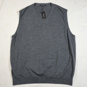 NWT Britches Gray Merino Wool Blend Classic Layering Sweater Vest
